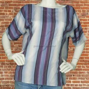 Mervyn's Vintage Stripe Top XL Urban Retro Chic